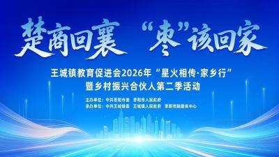 直播丨枣阳市王城镇教育促进会2026年“星火相传·家乡行”暨乡村振兴合伙人第二季活动