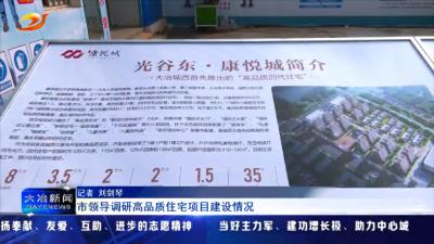市领导调研高品质住宅项目建设情况