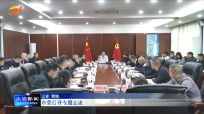 市委召开专题会议