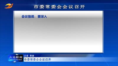 市委常委会会议召开