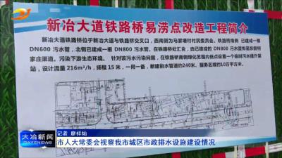 市人大常委会视察我市城区市政排水设施建设情况