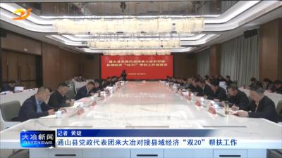 通山县党政代表团来大冶对接县域经济“双20”帮扶工作