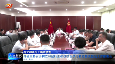 孙辄主持召开树立和践行正确政绩观学习教育整改整治工作推进会