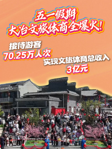 五一假期，大冶文旅体商全爆火！