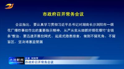 市政府召开常务会议