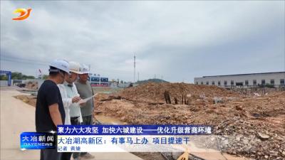 大冶湖高新区：有事马上办 项目提速干