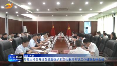 孙辄主持召开红色资源保护和活化利用专项工作机制全体会议