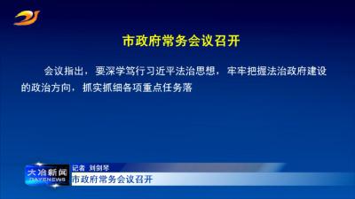 市政府常务会议召开