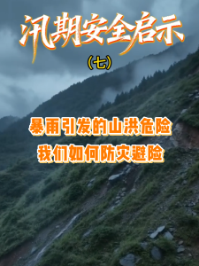 
【汛期安全启示（七）】暴雨引发的山洪危险，我们如何防灾避险？#e路有你网络文明