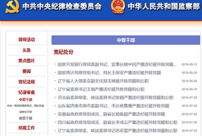 盘点落马官员违纪“病历” 有干部六大纪律全违反 