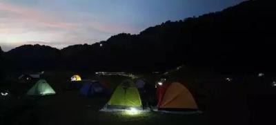 清平乐帐篷露营节，躺在帐篷里看星星。