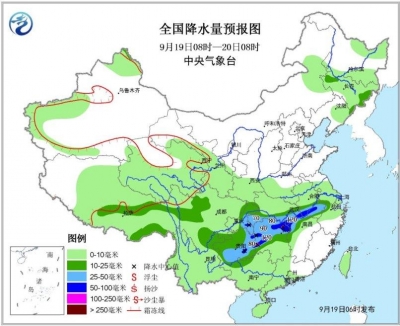西南地区东部、江汉江南北部将有较强降雨