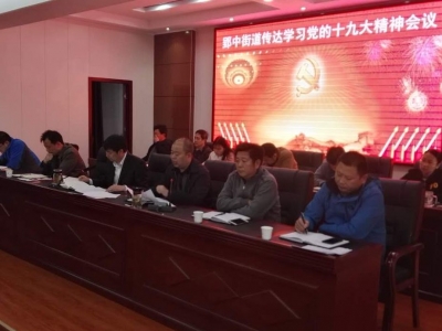 郢中街办传达学习党的十九大精神