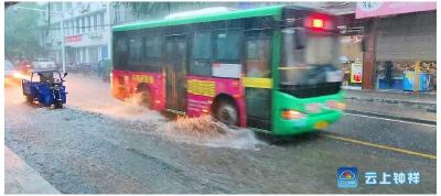 强降雨袭击钟祥 局部地区还可能出现冰雹