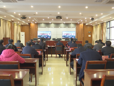 钟祥市集中收听收看荆门市疫情防控工作视频调度会