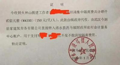 火神山援建者回乡被收隔离费，当地回应：已退款、副镇长被免职