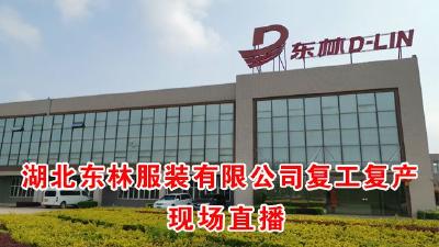 湖北东林服装有限公司复工复产现场直播