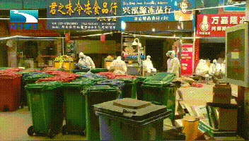 记者直击华南海鲜市场：开展新一轮消杀，清理囤积货物 