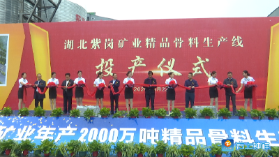湖北紫岗矿业年产2000万吨精品骨料生产线竣工投产