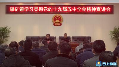 杨剑在磷矿镇宣讲党的十九届五中全会精神