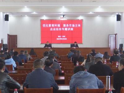 钟祥市委政法委组织开展企业法治专题讲座