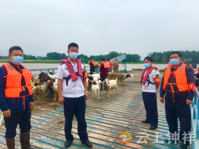钟祥市海事部门成功转移被困人员和牲畜