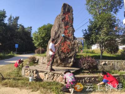 扮靓颜值，钟祥市张集镇黑王寨村漂漂亮亮迎“双节”