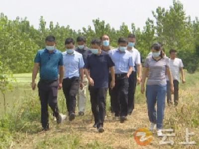 梁早阳在钟祥检查防汛工作