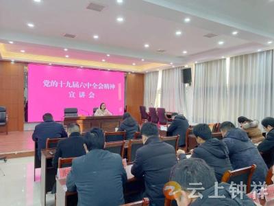 陈亚妮在冷水镇宣讲党的十九届六中全会精神