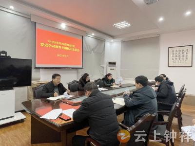 钟祥市委组织部召开党史学习教育专题民主生活会