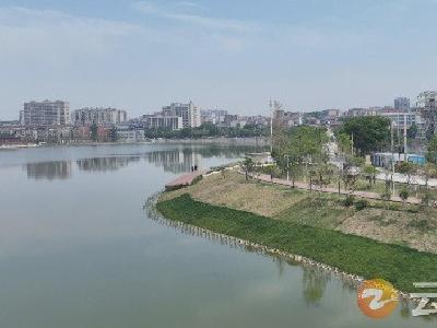 钟祥城区最大“臭水池” 摇身一变景观湖