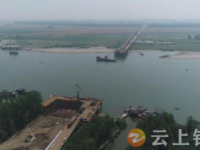 沪渝蓉高铁武宜段钟祥汉江特大桥建设进展顺利