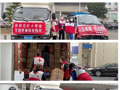 钟祥市红十字会支援防疫物资，助力胡集镇战“疫”