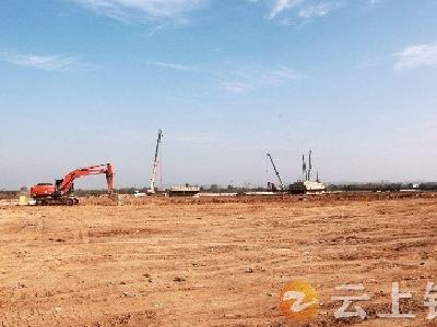 桩基施工过半  钟祥市群众公共文化服务综合体项目建设再提速