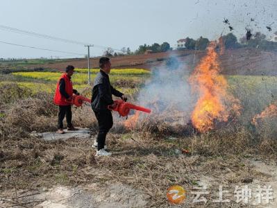 以“练”提“能”——洋梓镇开展护林防火应急演练 