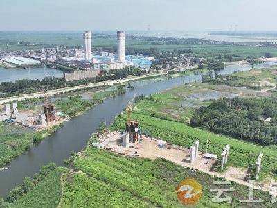 战高温 保进度  钟祥市浰河大桥改造工程按期推进
