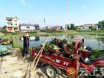 石牌镇石牌社区开展水域垃圾清理行动