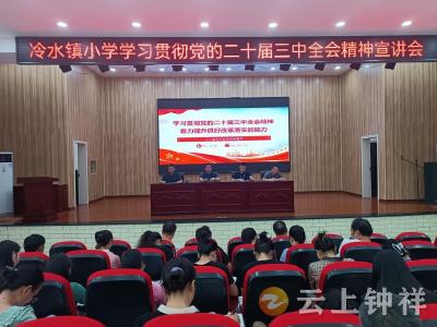 冷水镇小学宣讲党的二十届三中全会精神