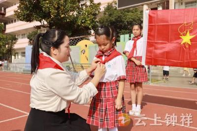 莫愁小学开展“红领巾爱祖国”少先队预备队员队前教育