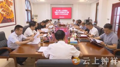 钟祥市八届人大常委会召开党组中心组理论学习暨第46次主任会议