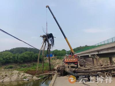 黄坡水库管理处清障除险 筑牢防汛安全线