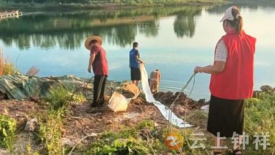 冷水镇付泉村架坝引水抢时效 抗旱保苗润良田