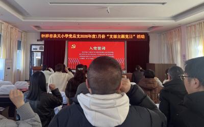 钟祥市承天小学开展1月份“支部主题党日”活动