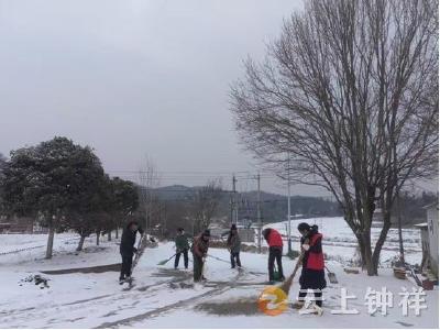 东桥镇三星村：网格员闻雪而动 铲雪除冰守护民生路