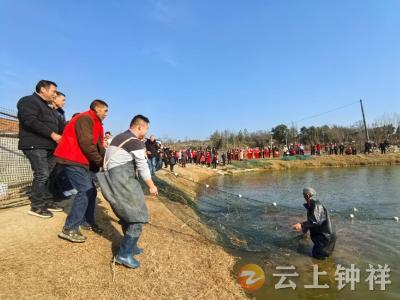 重温传统“年味”！冷水镇长春村新春拉鱼活动热闹上演