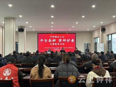 洋梓镇社工站开展“平安春耕·禁种铲毒”志愿服务活动