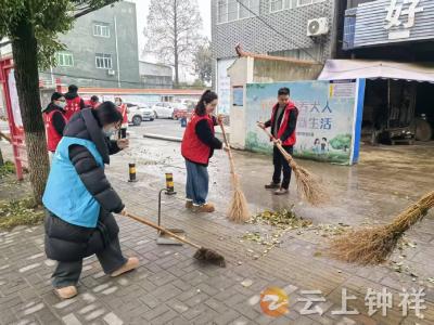 文集镇社工站开展“洁净家园·文明同行”志愿服务活动
