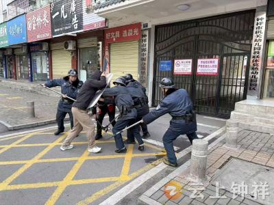 以练筑防 护航开学——莫愁小学联合公安部门开展春季开学前防恐防暴演练