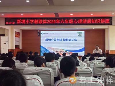  解锁心灵密码 做阳光少年——新堤小学教联体开展心理健康专题讲座