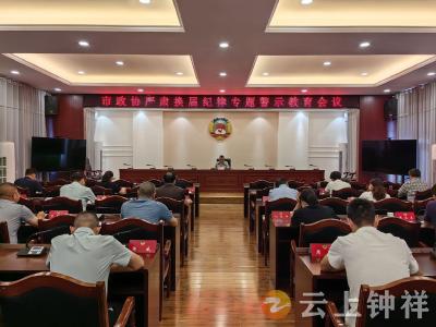 市政协召开严肃换届纪律专题警示教育会